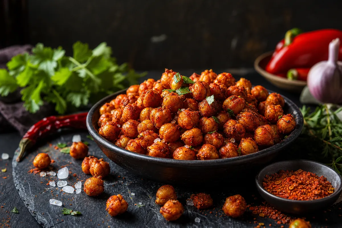 Knusprige Kichererbsen aus dem Airfryer: der herzhafte Snack